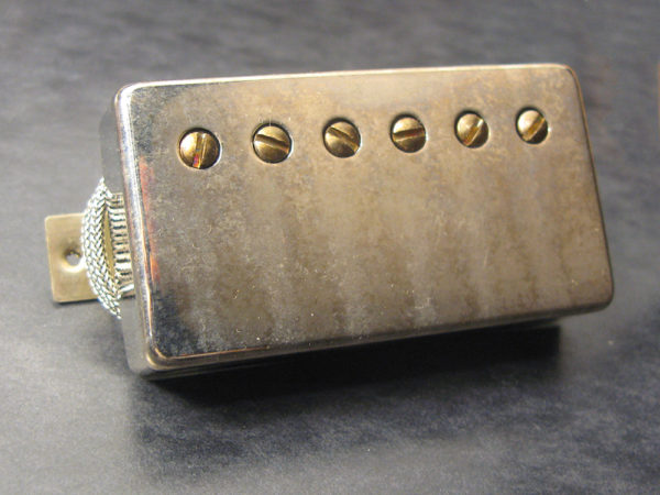 Aged humbucker guitar pickup cover