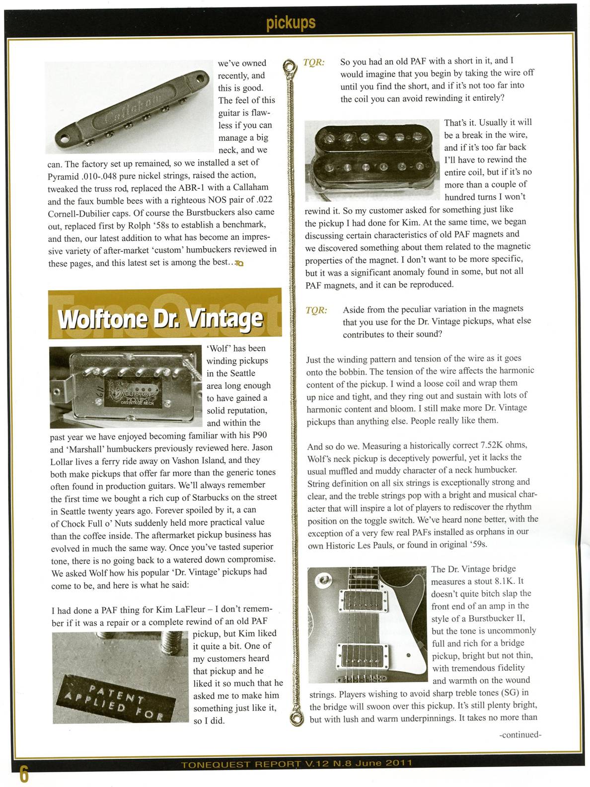 直売廉価 Wolfetone set　Dr.vintage/Marshallhead エレキギター